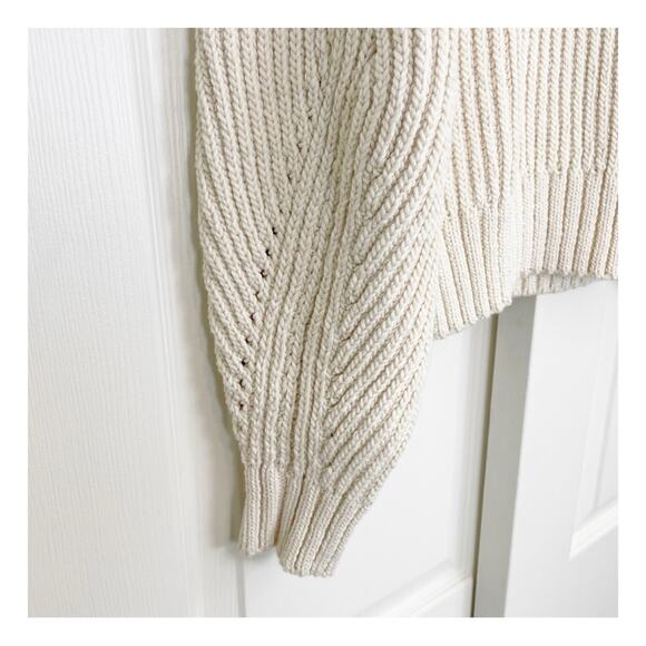 Shaina Mote Luca Ribbed Chunky Crop Sweater 100% Organic Cotton - Picture 8 of 12